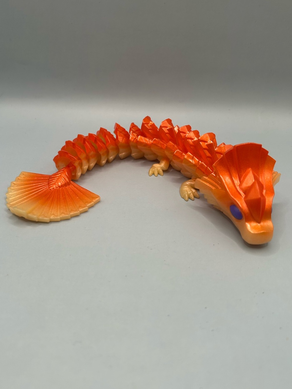 Crystalynx Dragons Orange and Yellow Articulated plastic Toy Fidget Play